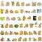 Wrapables Waterproof Vinyl Stickers for Water Bottles, Laptop, Phones, Skateboards, Decals for Teens, 100pcs Capybaras